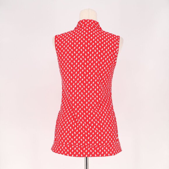 JUDE CONNALLY Keira Tunic Top Sleeveless Jude Cloth Red White Print Size XS - Picture 4 of 7